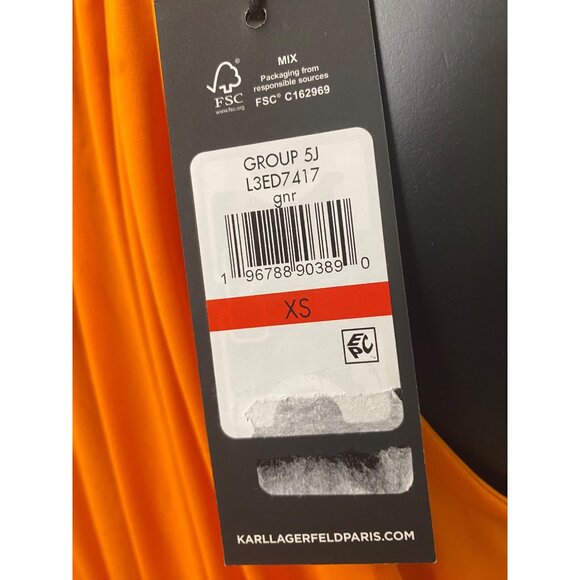 KARL LAGERFELD PARIS Women's Sleeveless Tiered Maxi Dress Size XS NWT - Picture 4 of 4